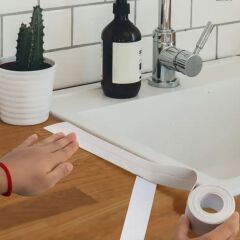 KanguruMarkt®  Su Sızdırmaz Banyo Mutfak Lavabo Küvet İzolasyon Şerit Bant,Lavabo Kenar Bandı 3.2 mt x 38 mm