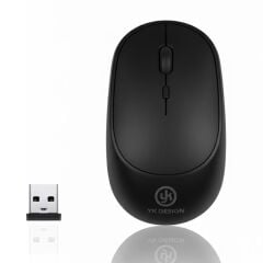 Siyah Ergonomik Sessiz Kablosuz Mouse