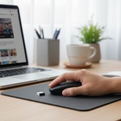 Siyah Ergonomik Sessiz Kablosuz Mouse