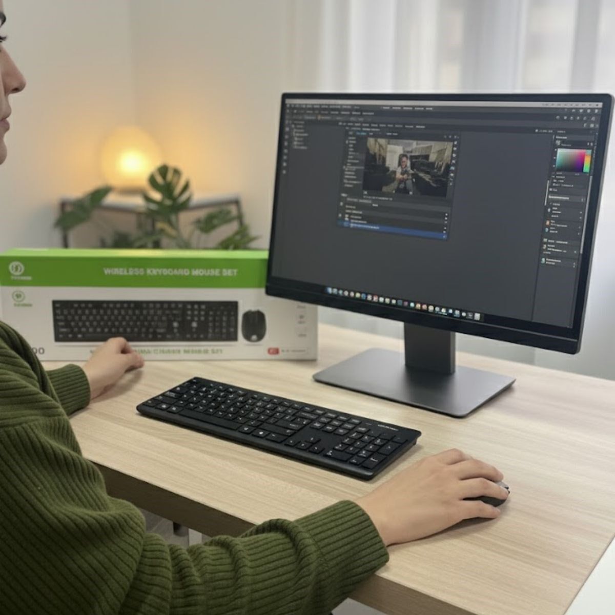 Kablosuz Sessiz Q Klavye Mouse Seti