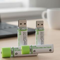 4'lü Set Tekrar Şarj Edilebilir Dönüştürülebilir Batarya