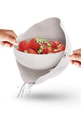 Çok Amaçlı 360 Derece Dönebilir Hazneli Mutfak Süzgeç