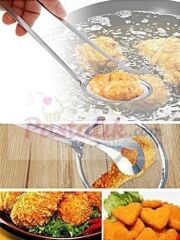 KanguruMarkt® Çok Amaçlı Süzgeçli Paslanmaz Metal Haşlama Ve Kızartma Maşası