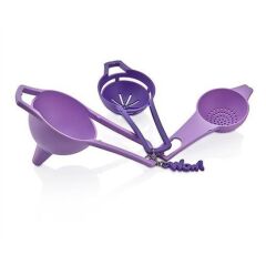 KanguruMarkt® Pratik Yumurta Süzgeci Mini Süzgeç Huni Seti Hepsi Bir Arada