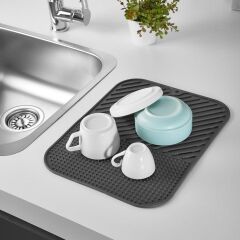 KanguruMarkt® Silikon Kaydırmaz Mutfak İçin Bulaşık Matı, Çok Amaçlı Kurutmalık 36x28cm