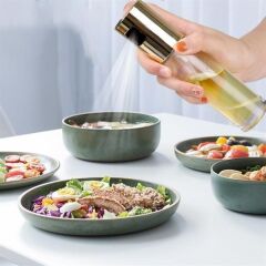 KanguruMarkt® 100ml Kapasiteli Şeffaf Spreyli Yağdanlık Sosluk Yağ Püskürtücü Yağ Şişesi