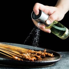 KanguruMarkt® 100ml Kapasiteli Şeffaf Spreyli Yağdanlık Sosluk Yağ Püskürtücü Yağ Şişesi