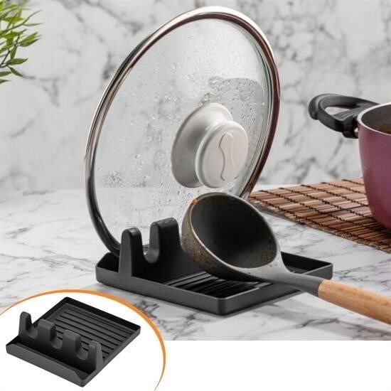 Tencere Kapak Tutuculu Kaşıklıklı Stand