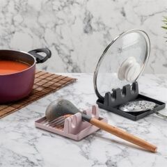 Tencere Kapak Tutuculu Kaşıklıklı Stand