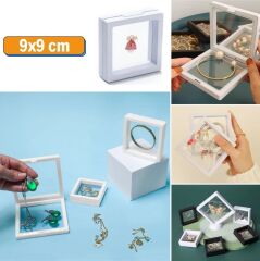 Şeffaf Film Çerçeveli, Standlı, Takı Saklama Kutusu