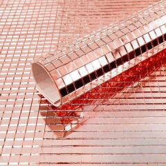 Kare Bronz Cam Mozaik Fayans Çıkartmaları Kendinden Yapışkanlı Panel