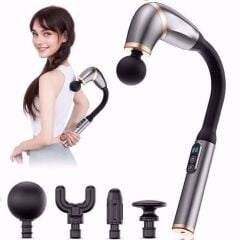 4 Farklı Başlıklı Uzun Saplı Derin Doku Masaj Tabancası