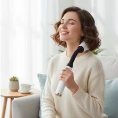 4 Farklı Başlıklı Uzun Saplı Derin Doku Masaj Tabancası