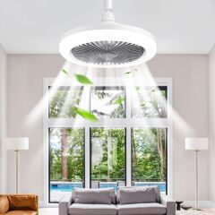 E27 Duylu 3 Farklı Işık 3 Fan Kumandalı Tavan Pervane Vantilatörü