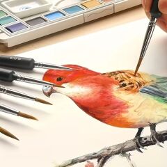 10 Adet Hobi ve Araba Rötuş Fırça Seti