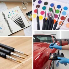 10 Adet Hobi ve Araba Rötuş Fırça Seti