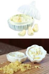 KanguruMarkt® Sarımsak Şeklinde Pratik Sarımsak Ezici Rendeleyici El Rondosu