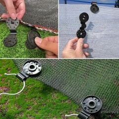 KanguruMarkt® 10 Adet Güneşlik Filesi Sabitleme Klipsleri, Gölgelik Bezi ve Brandalar İçin Dayanıklı Plastik Kelepçe Kancaları