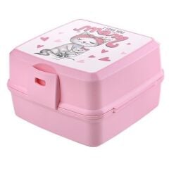 Kendiliğinden Kaşık Çatallı Beslenme Kutusu 4 Bölmeli