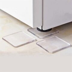 KanguruMarkt® 4 Adet Silikon Şeffaf Koltuk Mobilya Masa Beyaz Eşya Yazıcı Koruyucu Kaydırmaz  Dayanıklı Pe