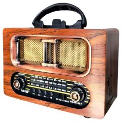 Büyük Boy Retro Bluetooth Hoparlörlü Radyo