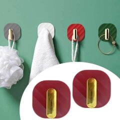 2li Yapışkanlı Retro Askılık Kırmızı