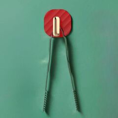 2li Yapışkanlı Retro Askılık Kırmızı