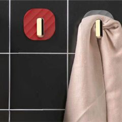 2li Yapışkanlı Retro Askılık Kırmızı