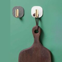 KanguruMarkt®  2li Yapışkanlı Retro Askılık Dolap Kapak Kulpu Gri