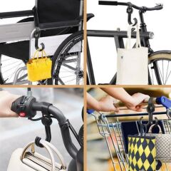 KanguruMarkt® 2'li Bebek Arabası, Motor, Bisiklet Eşya Taşıma Aparatı Plastik Kanca