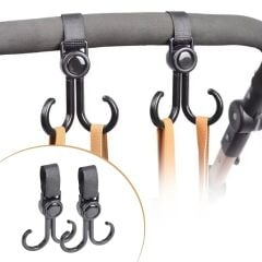 KanguruMarkt® 2'li Bebek Arabası, Motor, Bisiklet Eşya Taşıma Aparatı Plastik Kanca