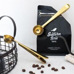 Mandallı Kahve Ölçü Kaşığı Gold