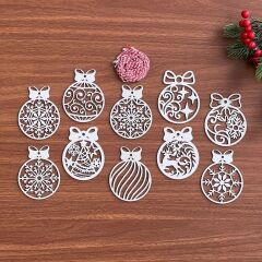 KanguruMarkt® 10 Parça Kırmızı Beyaz İpli Fiyonk Model Ahşap Yılbaşı Ağaç Süsü