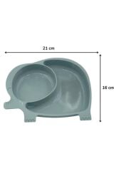 KanguruMarkt® Bebek ve Çocuk için Sevimli Fil Model Desenli Yemek Bebek Mama Kabı Bölmeli Tabak