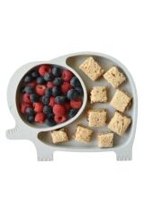 Sevimli Fil Model Desenli Mama Kabı Bölmeli