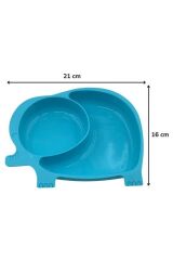 Sevimli Fil Model Desenli Yemek Bebek Mama Kabı Bölmeli