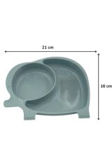 Sevimli Fil Model Desenli Yemek Bebek Mama Kabı Bölmeli