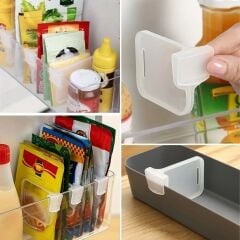 KanguruMarkt®  10'luŞeffaf Buzdolabı Yan Kapı Düzenleyici Buzdolabı Dolap İçi Bölümleyici Aparatlar