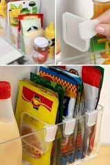 KanguruMarkt®  10'luŞeffaf Buzdolabı Yan Kapı Düzenleyici Buzdolabı Dolap İçi Bölümleyici Aparatlar