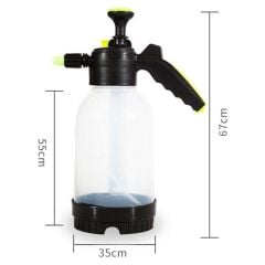 KanguruMarkt® 2 Başlıklı Oto Köpük, Su Püskürtme ve Bitki Bakım Sulama Aleti Oto Yıkama Spreyi 2 Litre