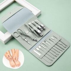 KanguruMarkt® Kendiliğininden Çantalı Seyahat Tipi 16 Parça Manikür Pedikür Seti