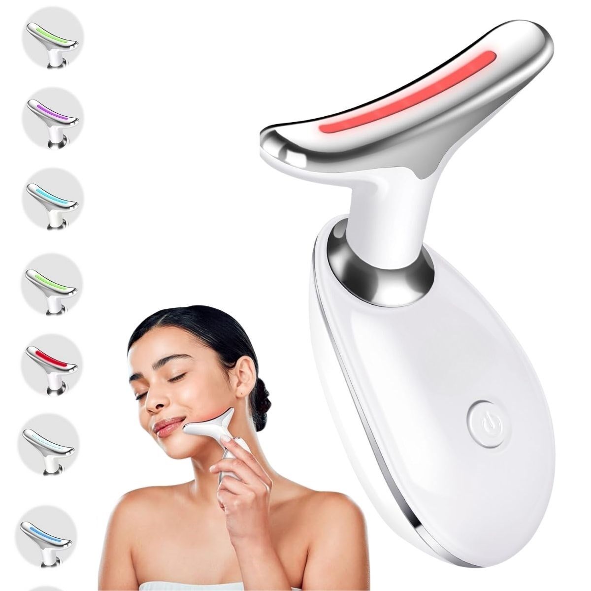 KanguruMarkt® 7 Farklı Işık Modlu Titreşimli Boyun Ve Yüz Ems Güzellik Cihazı