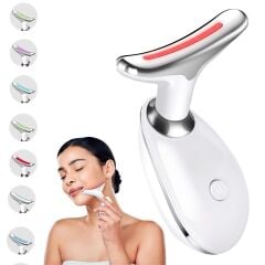 KanguruMarkt® 7 Farklı Işık Modlu Titreşimli Boyun Ve Yüz Ems Güzellik Cihazı