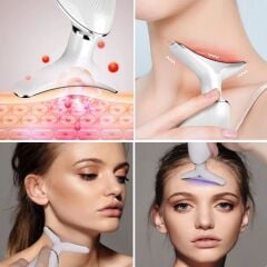 KanguruMarkt® 7 Farklı Işık Modlu Titreşimli Boyun Ve Yüz Ems Güzellik Cihazı