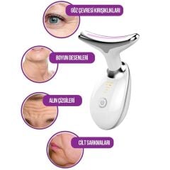 KanguruMarkt® 7 Farklı Işık Modlu Titreşimli Boyun Ve Yüz Ems Güzellik Cihazı