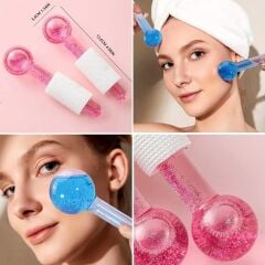 KanguruMarkt® Buz Küre Yüz ve Göz Soğuk Masaj ve Terapi Topu Leke Önleyici Cilt Bakımı Göz Altı Terapi Topları