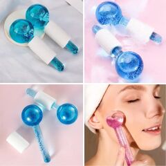 KanguruMarkt® Buz Küre Yüz ve Göz Soğuk Masaj ve Terapi Topu Leke Önleyici Cilt Bakımı Göz Altı Terapi Topları