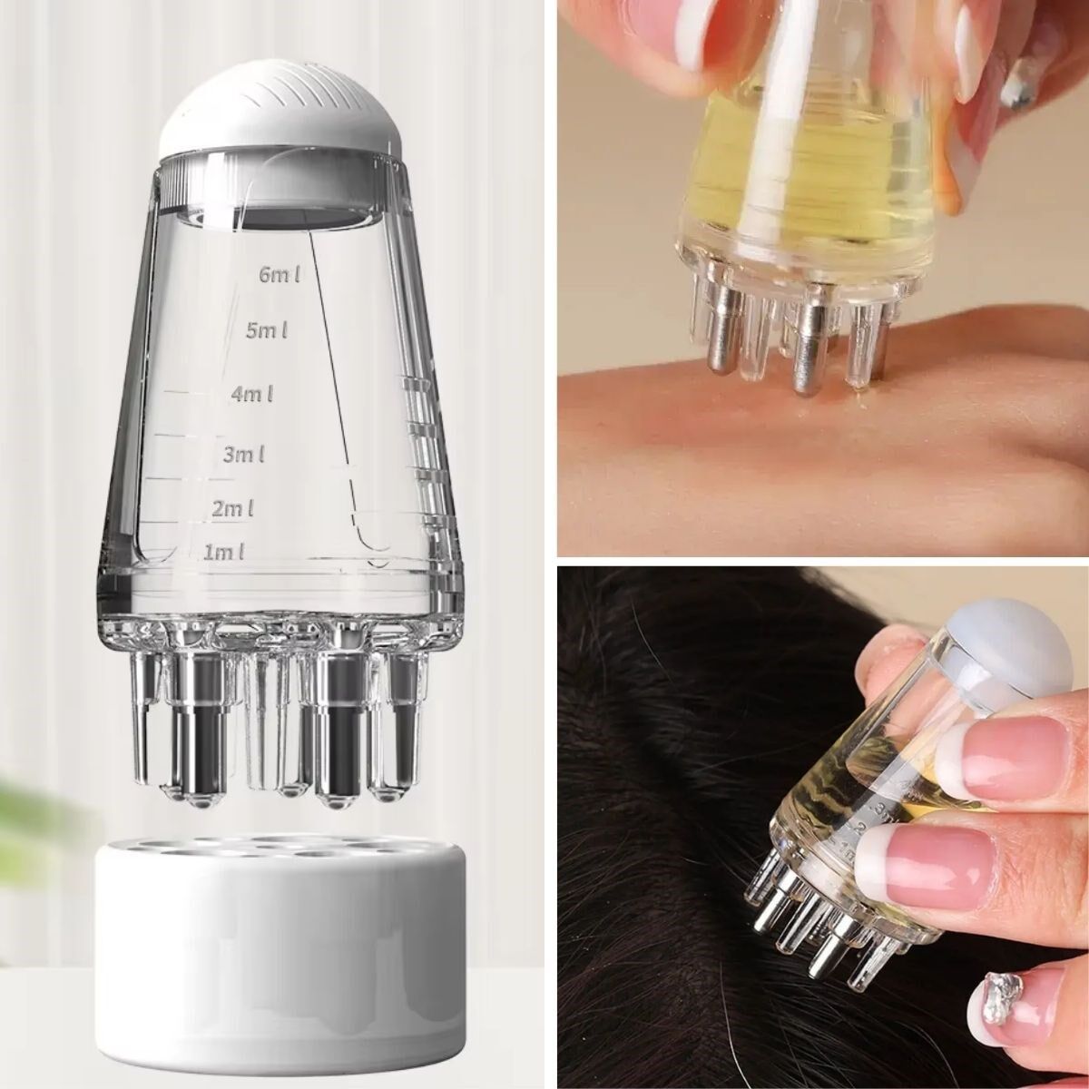 KanguruMarkt® Mini Saç Derisi ve Cilt Bakım Serum Aplikatörü Saç Serum Şişesi