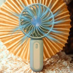 KanguruMarkt® Masa Üstü Standlı USB ile Şarj Olabilen 3 Ayarlı Fan Modlu Çanta Tipi El Fanı