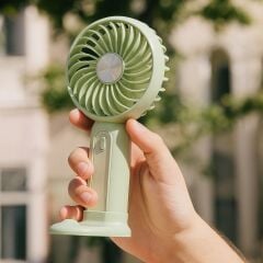 KanguruMarkt® Masa Üstü Standlı USB ile Şarj Olabilen 3 Ayarlı Fan Modlu Çanta Tipi El Fanı